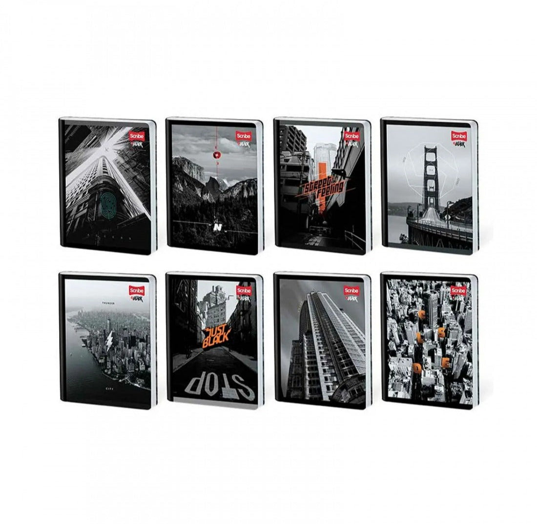 Cuaderno Cosido 95 In Black 100 Hojas Rayado Scribe