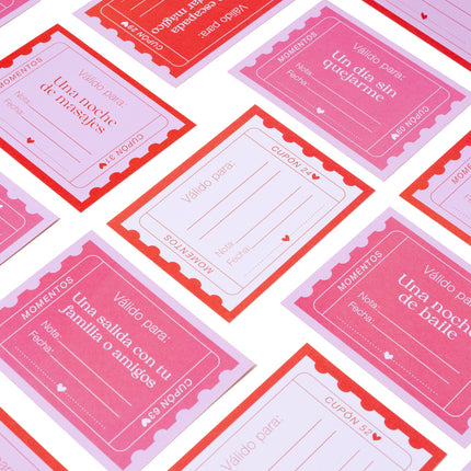 Cartas Tipo Cupones Con Planes Y Citas En Pareja | Besos Al Alma