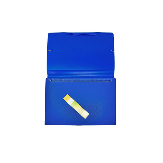 Archivador De Fuelle Azul Oficio 30 Bolsillos Norma