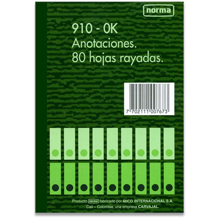 Libro De Contabilidad Anotaciones 910-Ok 80 Hojas Norma