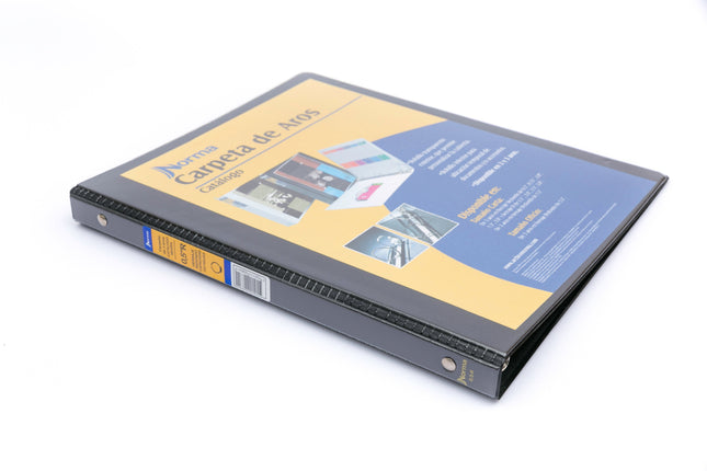 Pasta Catálogo Negra Carta 0.5'' Redondo 3 Aros Norma