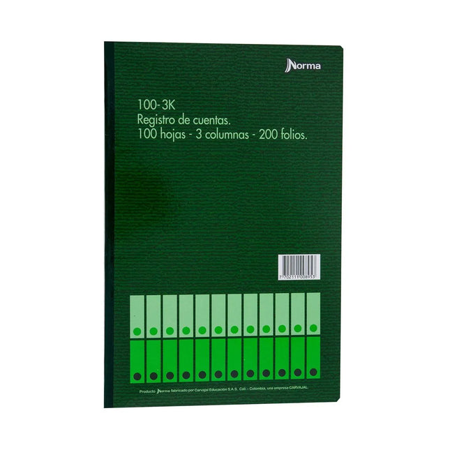 Libros De Contabilidad 100-3K 200 Folios Norma