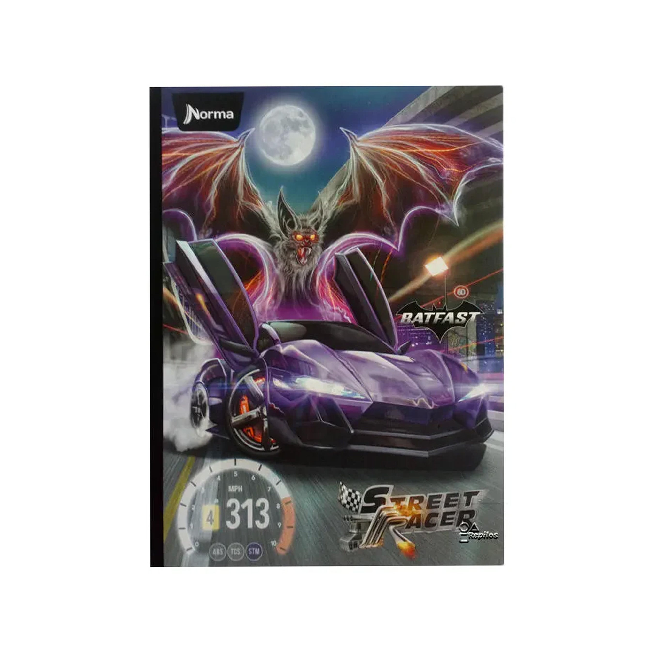 Cuaderno Cosido Street Racer 50 Hojas Rayado Norma