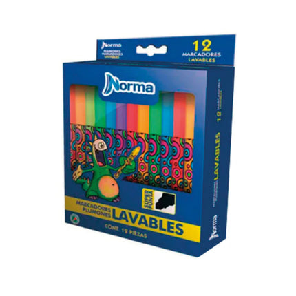 Marcadores Lavables x12 Norma