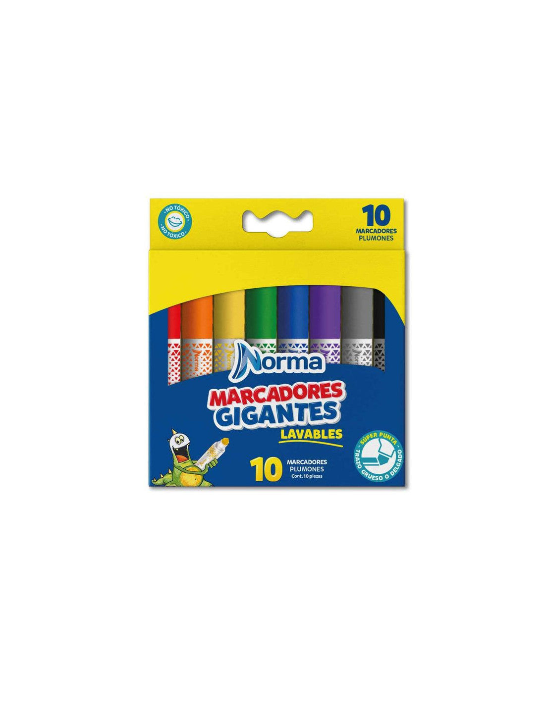 Marcadores Lavables Gigantes x10 Norma