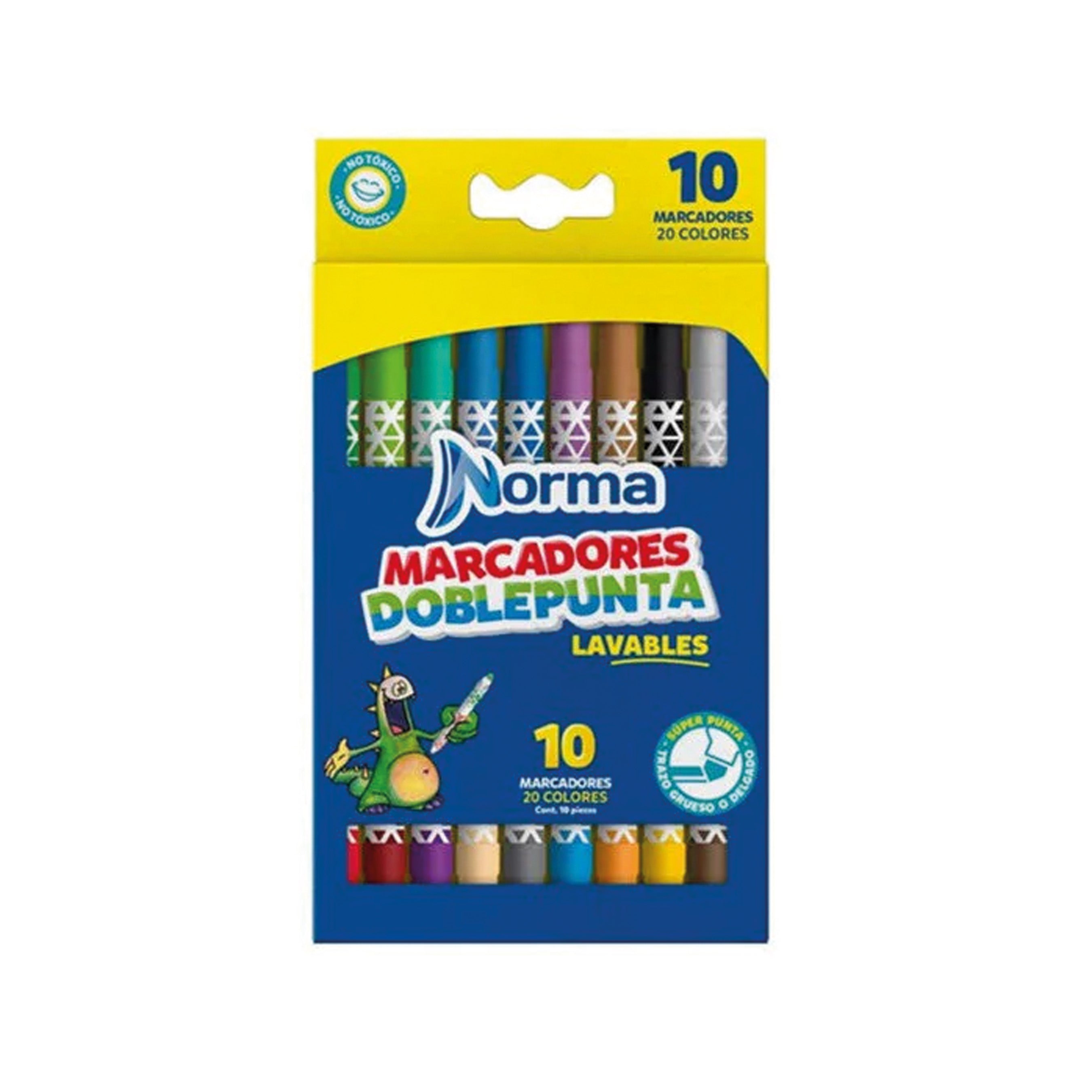 Marcador Doble Punta x10 Norma