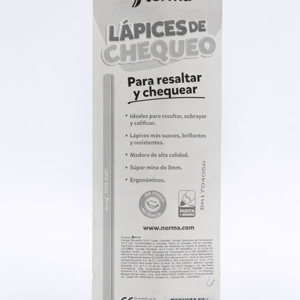 Lápiz Norma Triangular rojo x 3