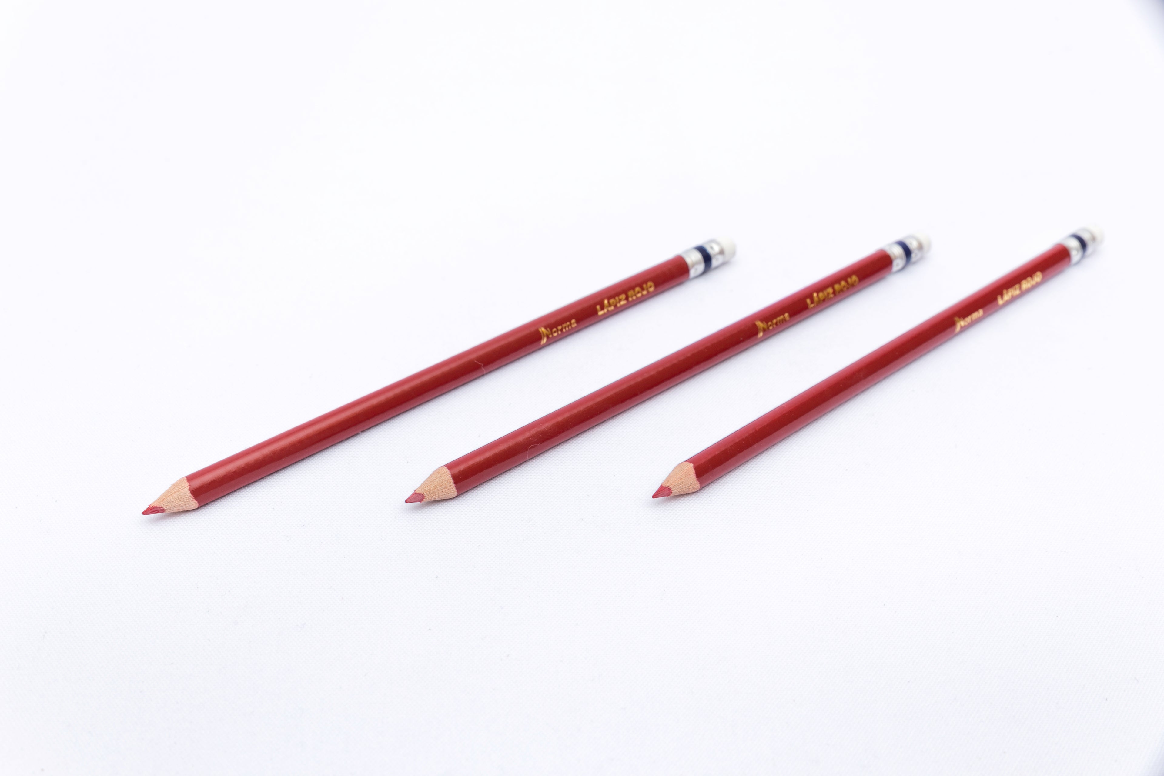 Lápiz Norma Triangular rojo x 3