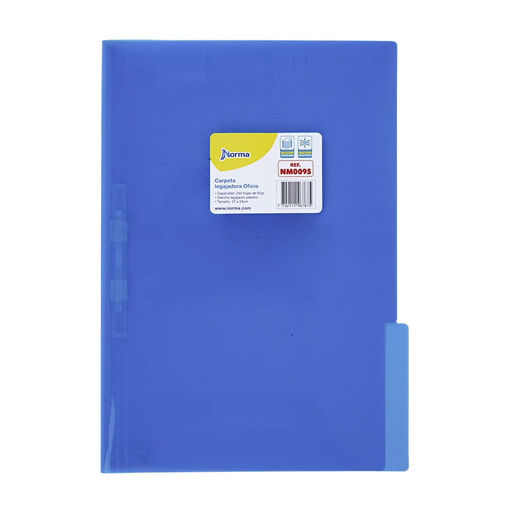 Carpeta Legajadora Azul Carta Norma
