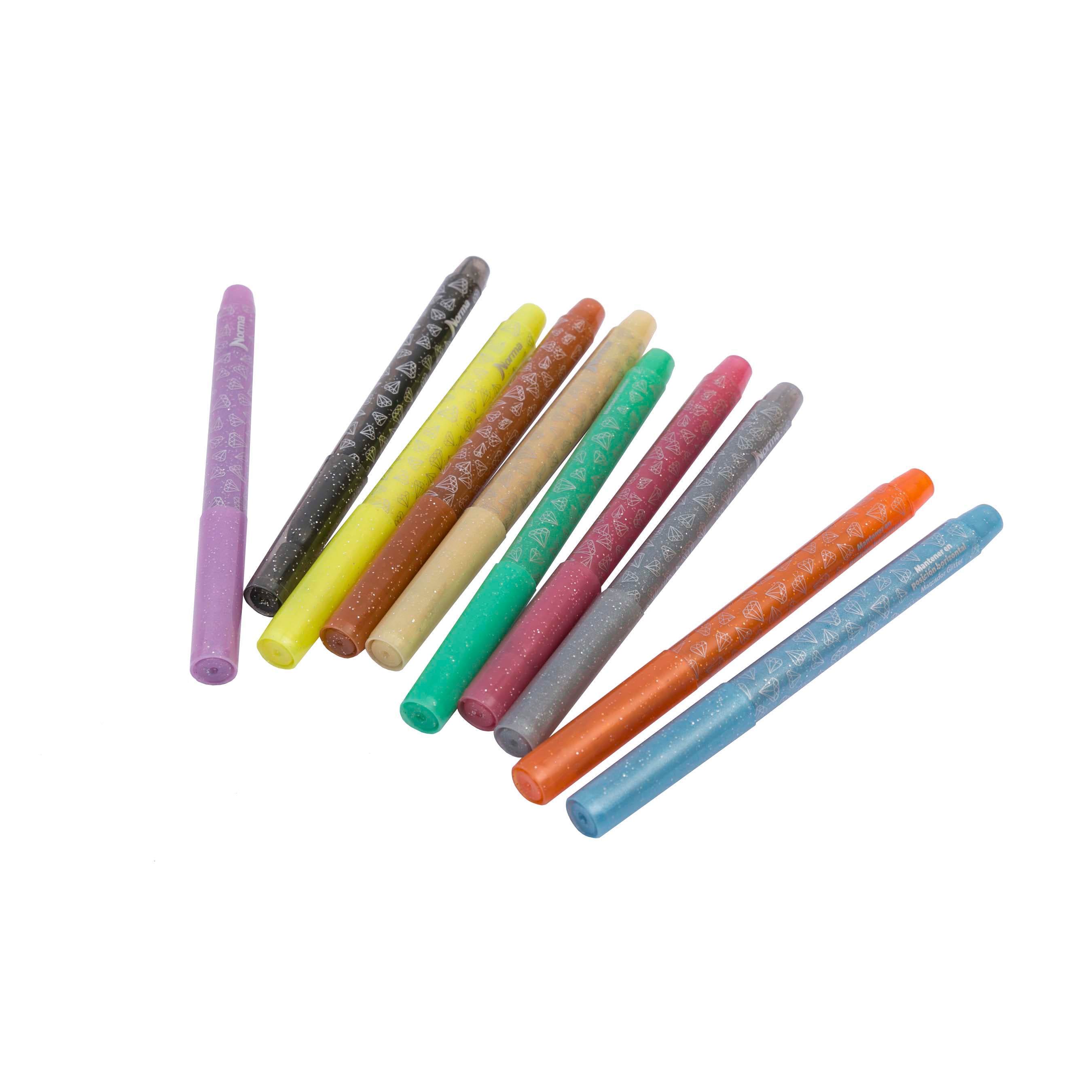Marcadores Glitter x10 Kiut