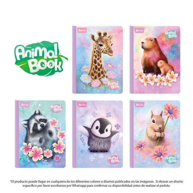 Cuaderno Cosido Animal Book 50 Hojas Cuadriculado Norma