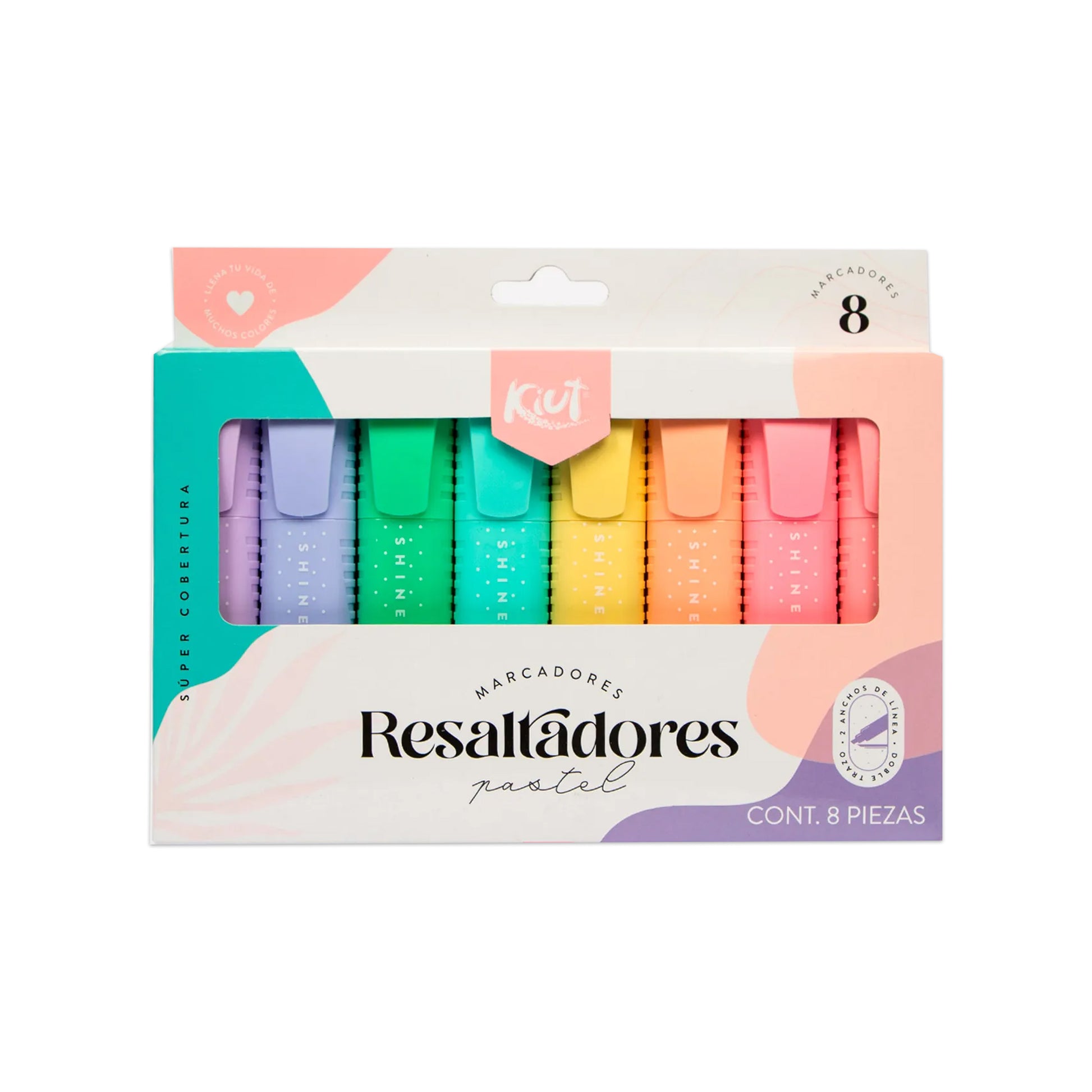 Resaltadores Pastel x8 Kiut