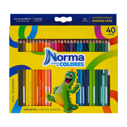 Caja Colores Largos x40 | Norma