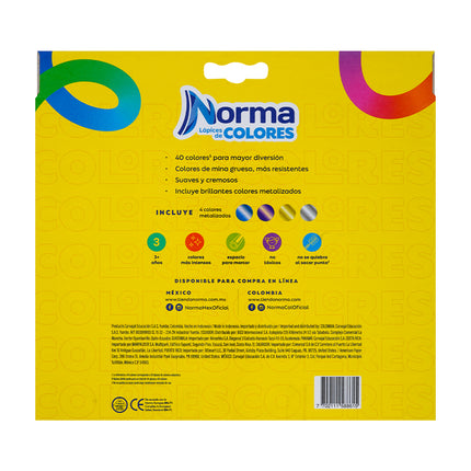 Caja Colores Largos x40 | Norma