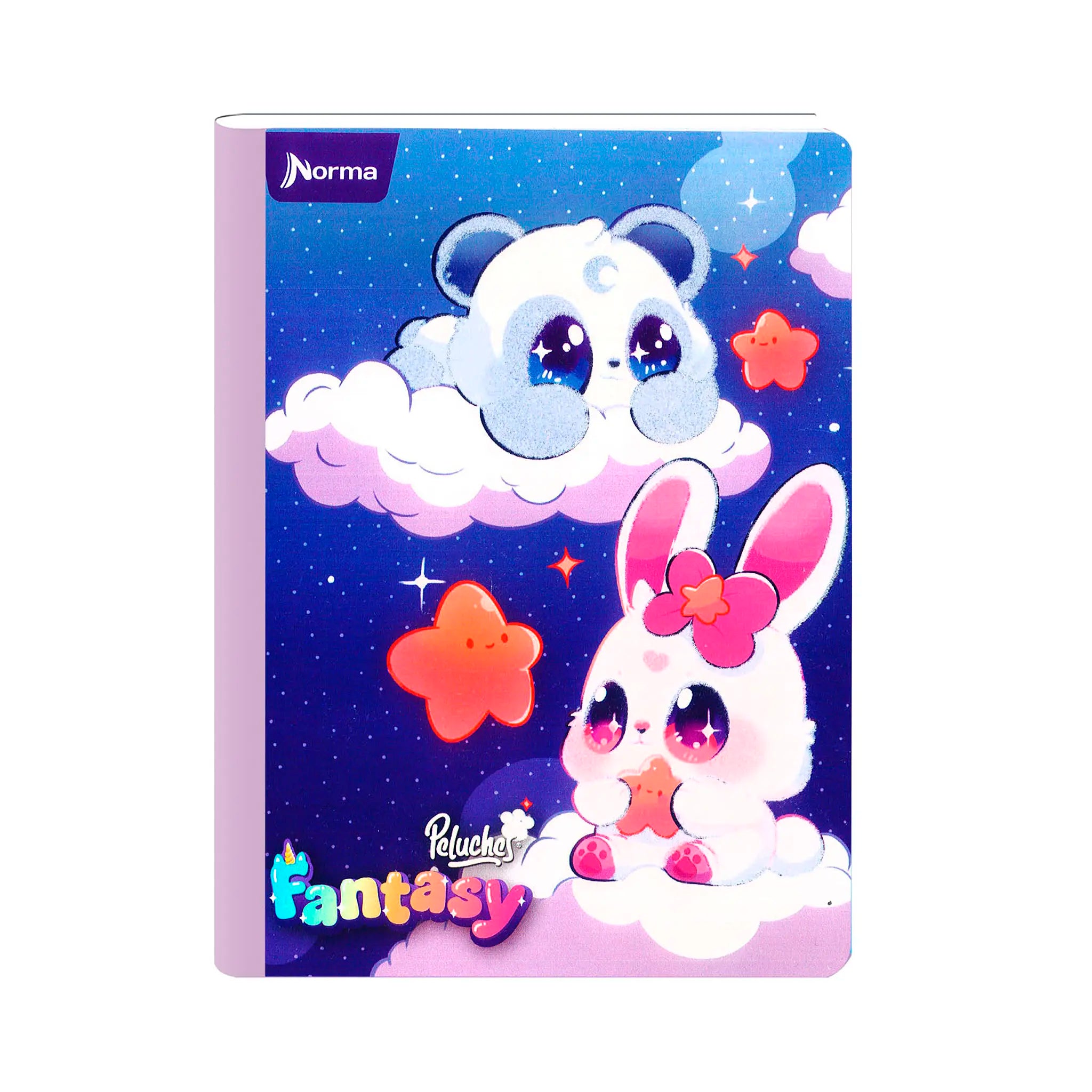 Cuaderno Cosido Peluche Fantasy 50 Hojas Cuadriculado Norma