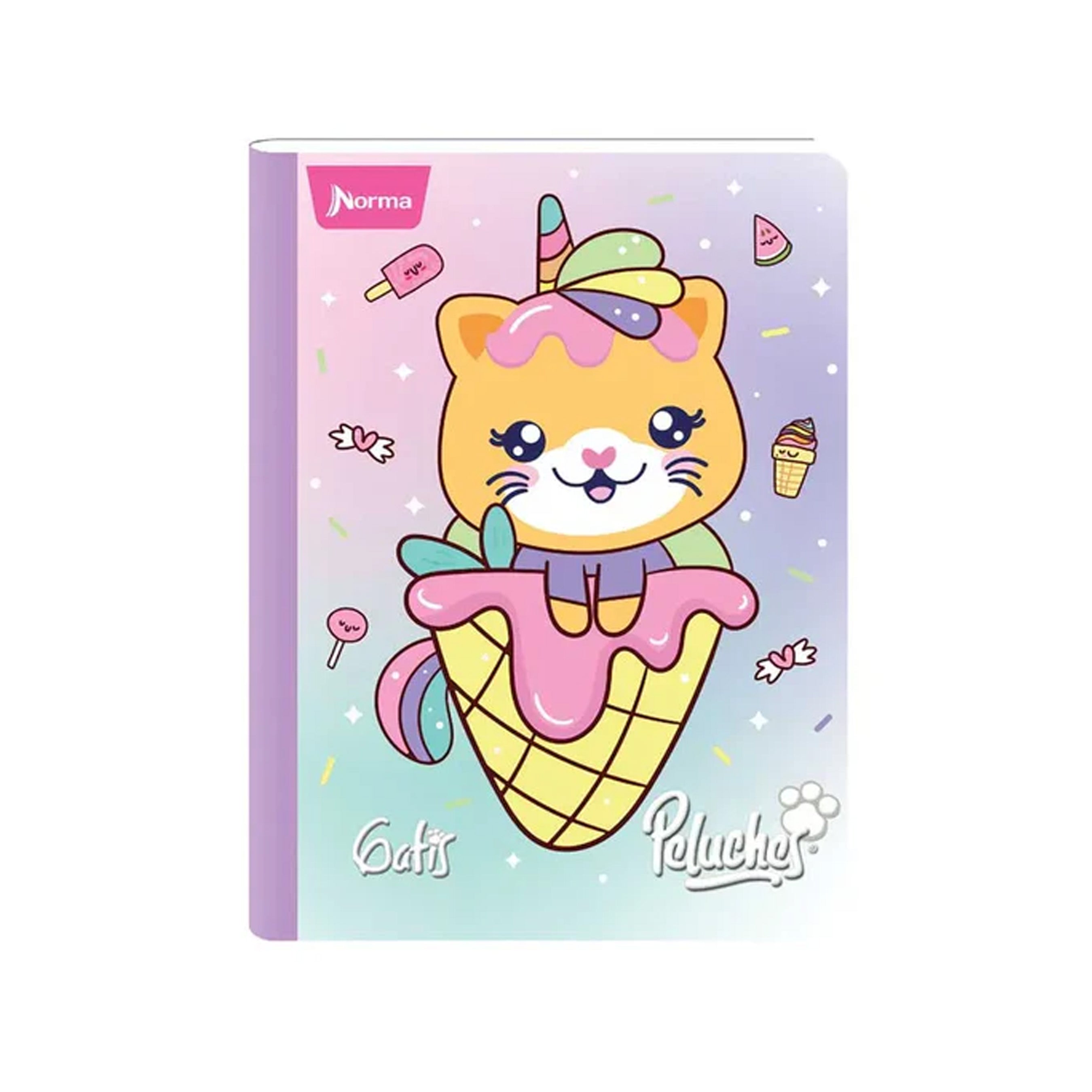 Cuaderno Cosido Peluche Fantasy 50 Hojas Doble Linea Norma