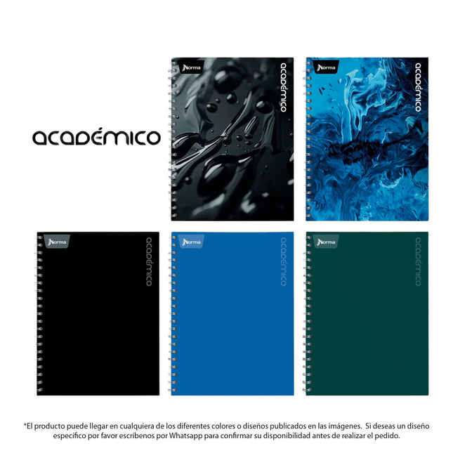 Cuaderno Argollado Durabook Masculino 7 Materias 175 Hojas Cuadriculado 105 Norma