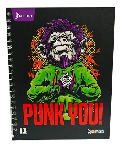Cuaderno Argollado Durabook Masculino 80 Hojas Rayado Norma