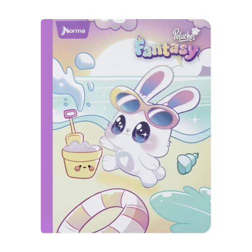 Cuaderno Cosido Peluche Fantasy 100 Hojas Rayado Norma