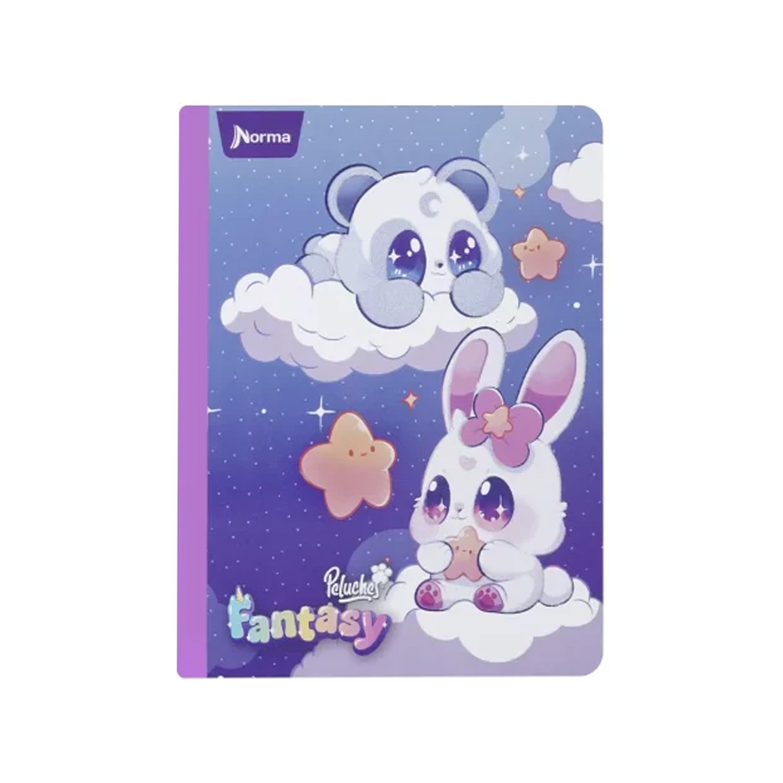 Cuaderno Cosido Peluche Fantasy 100 Hojas Doble Linea Norma