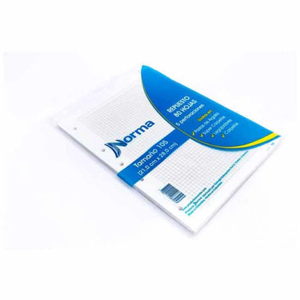 Repuesto Pasta Argolla Grande(105) Cuadriculado Norma