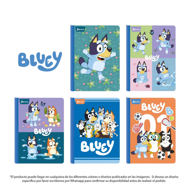 Cuaderno Cosido Bluey 100 Hojas Cuadriculado Norma