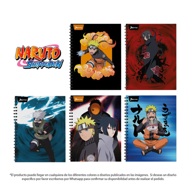 Cuaderno Argollado Naruto 80 Hojas Cuadriculado Norma