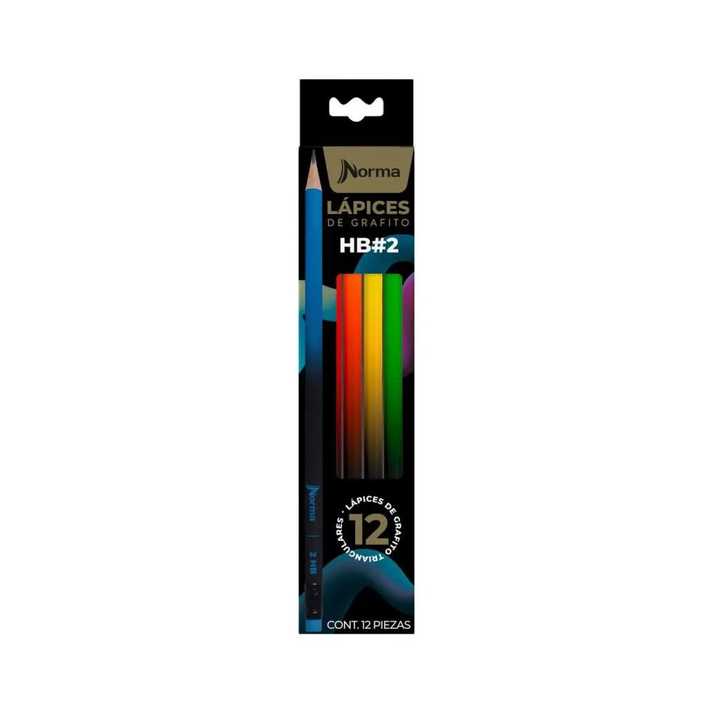 Lápiz Premium Triangular No.2 x12 Norma