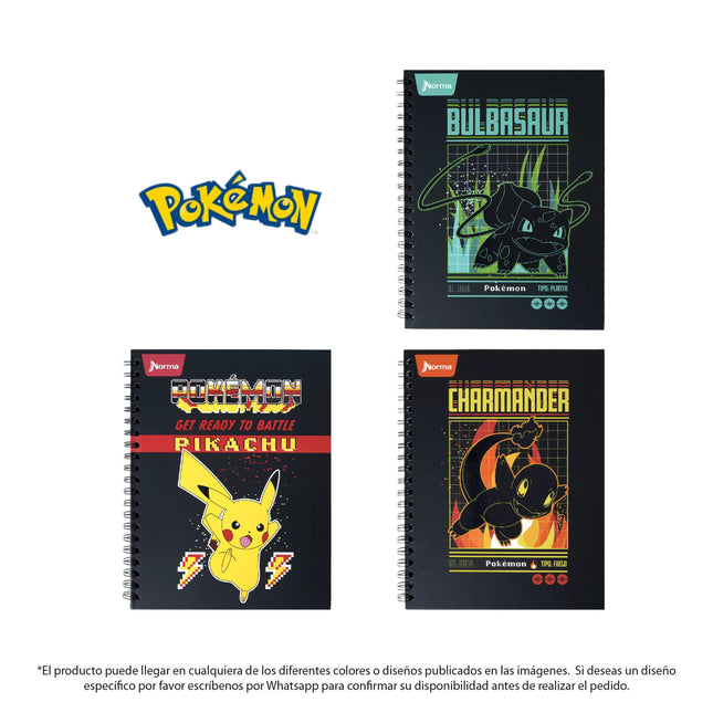 Cuaderno Argollado Pokemon 80 Hojas Rayado Norma
