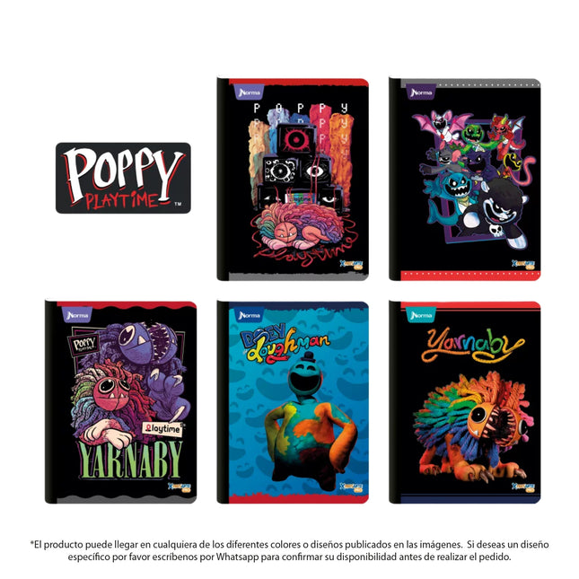Cuaderno Cosido Poppy Playtime 50 Hojas Cuadriculado Norma