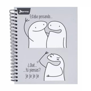 Cuaderno Argollado Memes 80 Hojas Rayado Norma