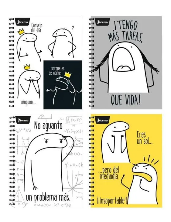 Cuaderno Argollado Durabook Memes 80 Hojas Cuadriculado Norma