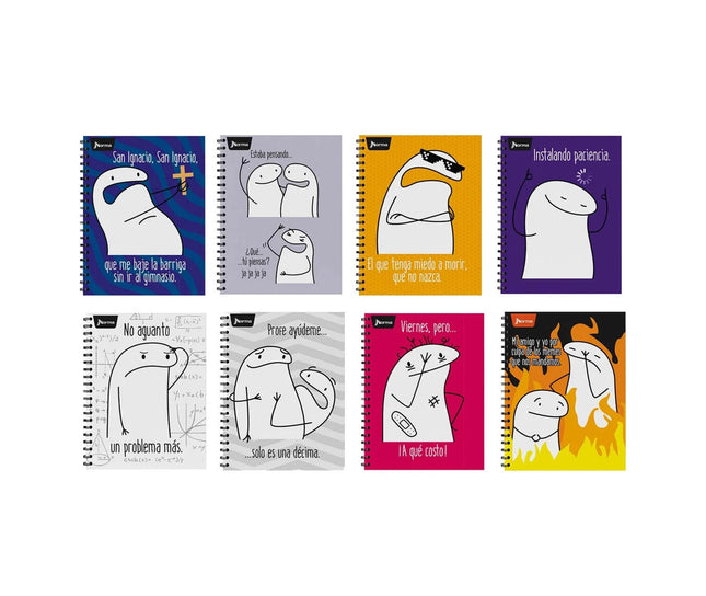 Cuaderno Argollado Durabook Memes 7 Materias 175 Hojas Mixto Norma
