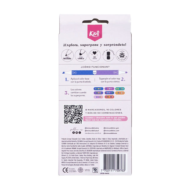 Marcadores Colormix x8 | Kiut