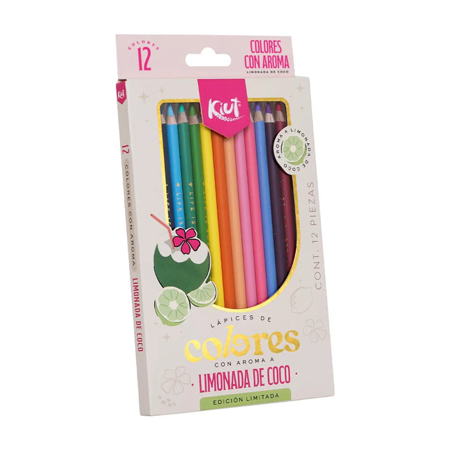 Colores Con Aroma Limonada De Coco x12 | Kiut