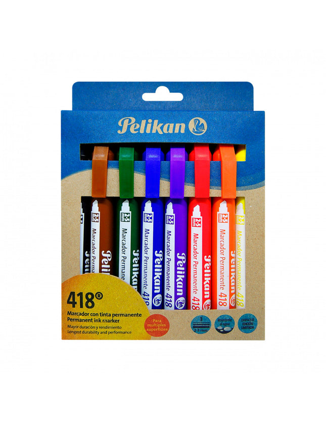 Estuche De Marcadores Permanente x8 Pelikan