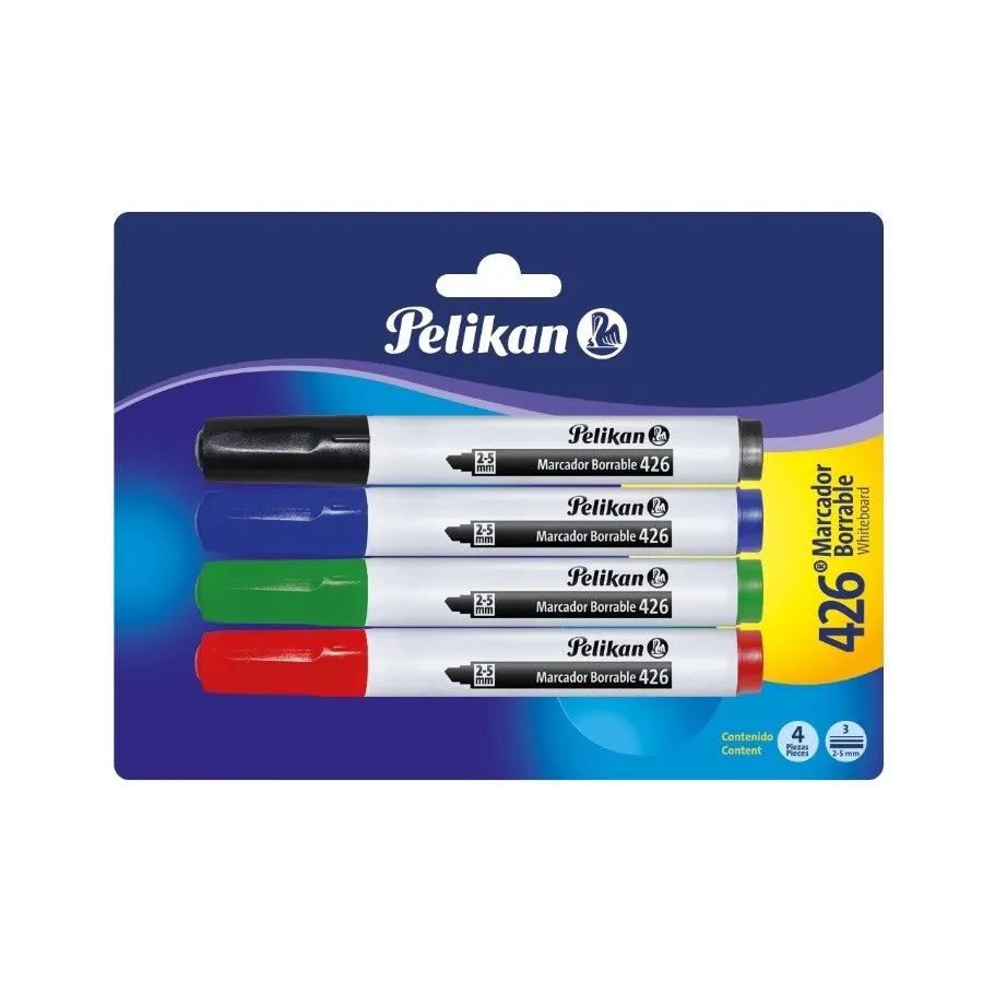 Estuche De Marcadores Borrables x4 Pelikan