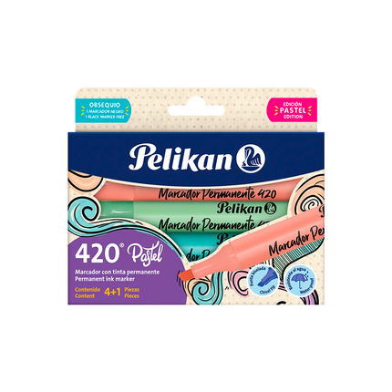 Marcadores Permanentes Tonos Pastel x4 Pelikan
