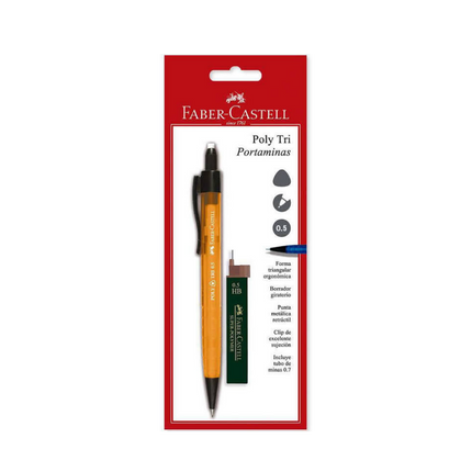 Portaminas Poly Try 0.5 Mm Con Minas Faber Castell