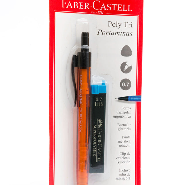 Portaminas Poly Try 0.7 Mm Con Minas Faber Castell