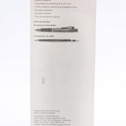 Portaminas Poly Try 0.7 Mm Con Minas Faber Castell