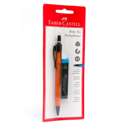 Portaminas Poly Try 0.7 Mm Con Minas Faber Castell