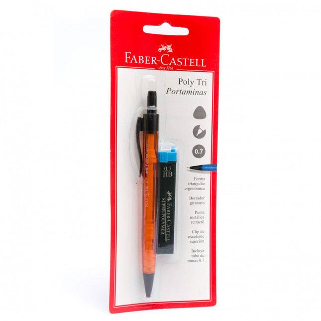 Portaminas Poly Try 0.7 Mm Con Minas Faber Castell