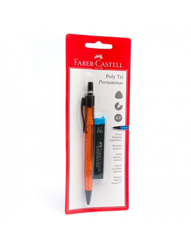 Portaminas Poly Try 0.7 Mm Con Minas Faber Castell