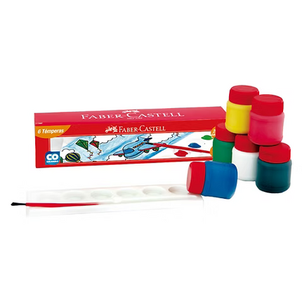 Temperas x6 Colores Faber Castell