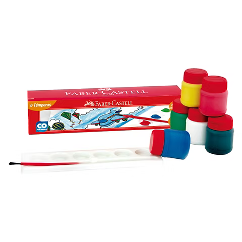 Temperas x6 Colores Faber Castell