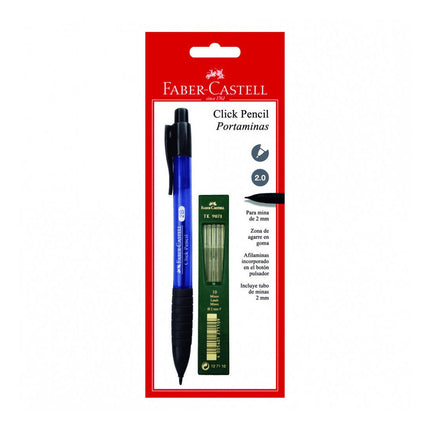 Portaminas Click Pencil 2 Mm Con Minas Faber Castell