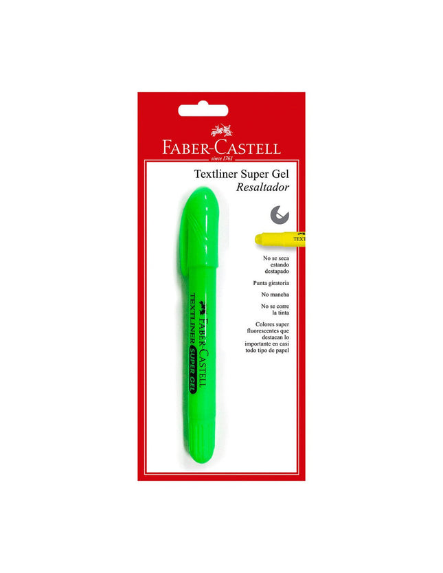 Resaltador Super Gel Verde Faber Castell