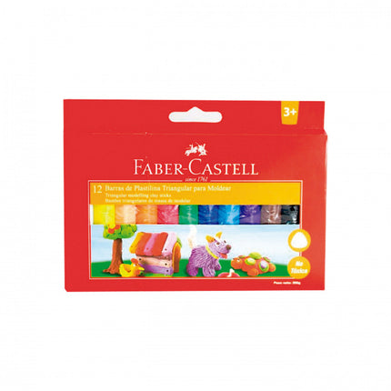Caja Plastilina Jumbo Triangular x12 Faber Castell