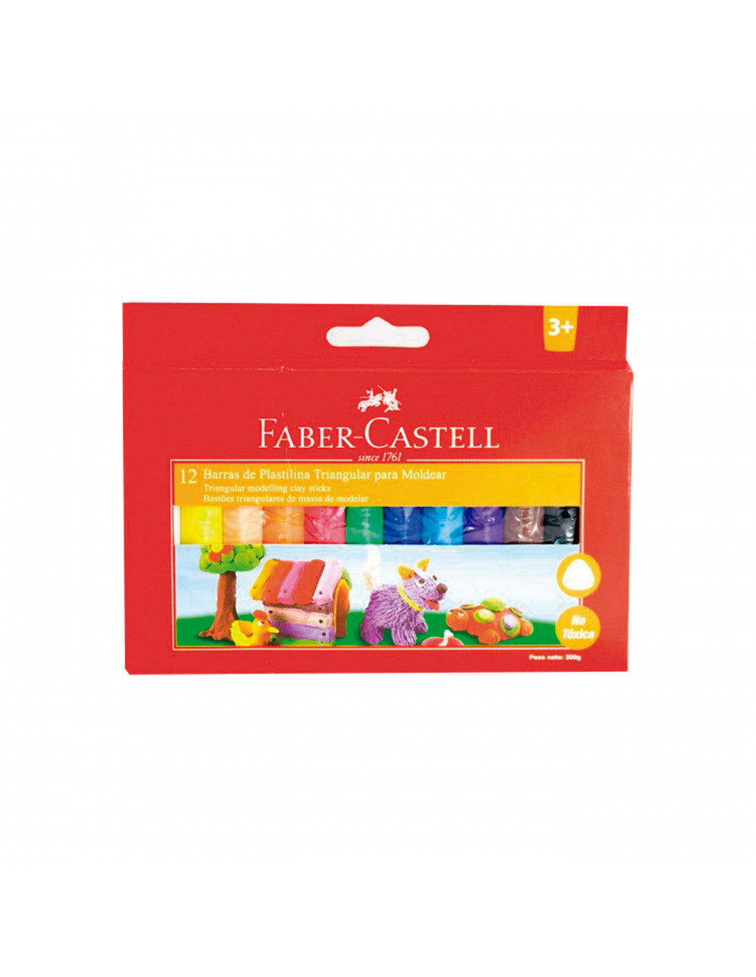 Caja Plastilina Jumbo Triangular x12 Faber Castell